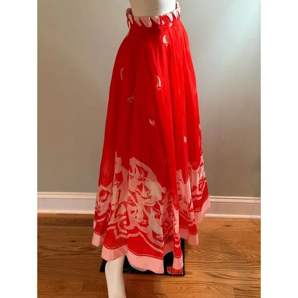 Zimmermann's High Tide tie-waist skirt is crafted of linen and silk. Size 0